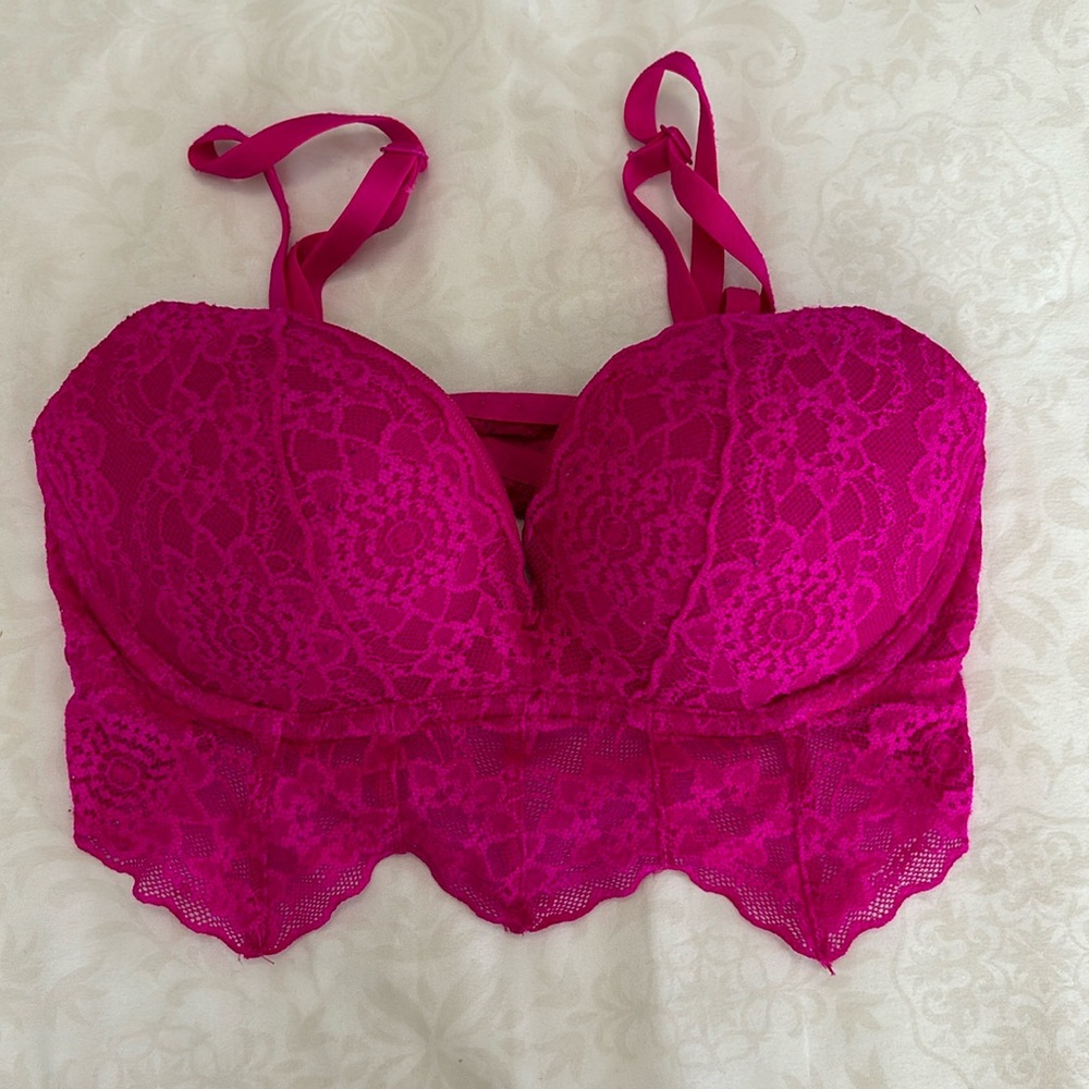 Pink padded bralette